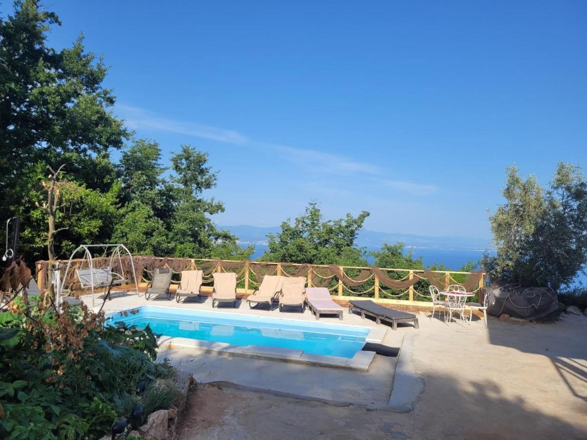 Ferienwohnung Mit Pool Kroatien Mit Meerblick Und Pool Lovran Dış mekan fotoğraf