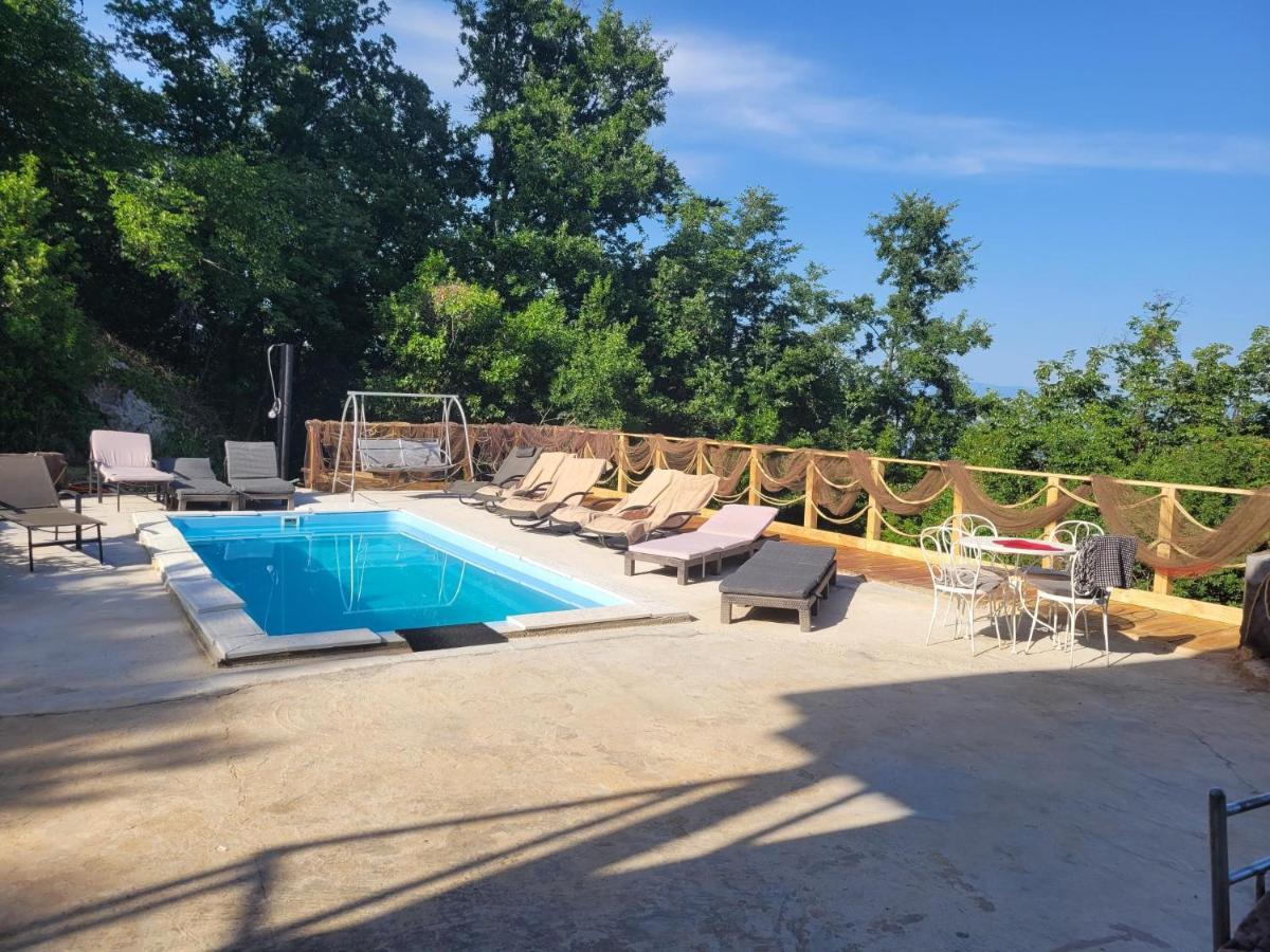 Ferienwohnung Mit Pool Kroatien Mit Meerblick Und Pool Lovran Dış mekan fotoğraf