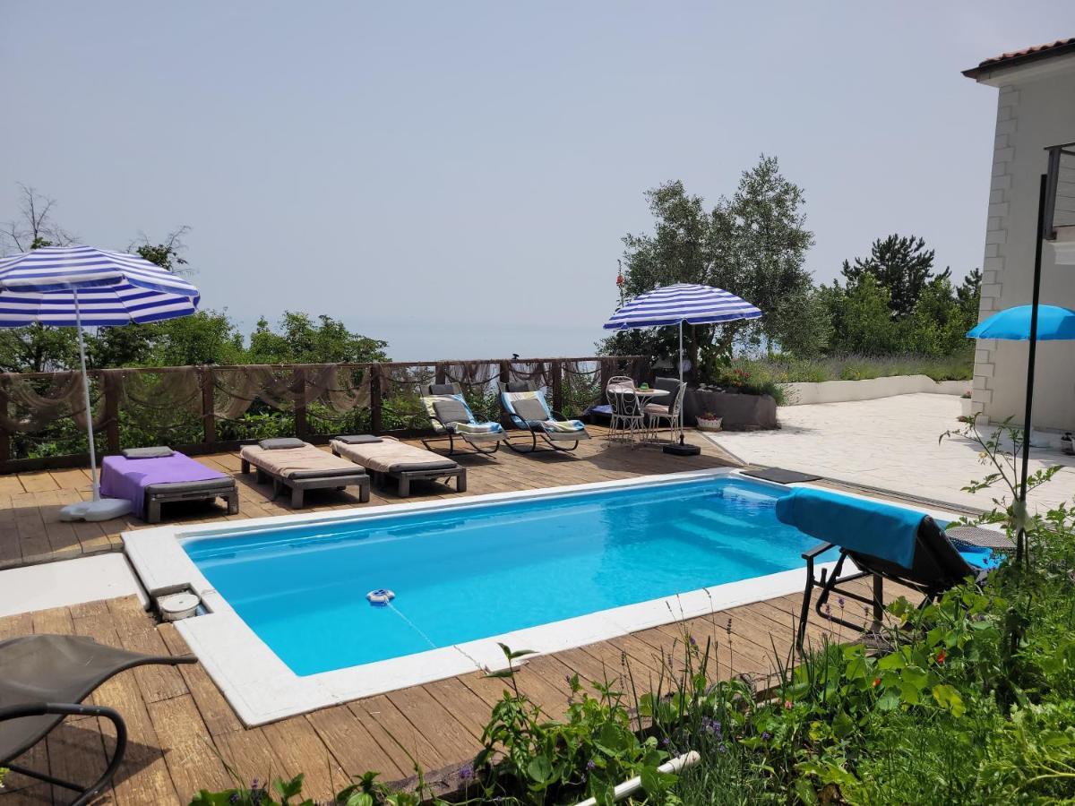 Ferienwohnung Mit Pool Kroatien Mit Meerblick Und Pool Lovran Dış mekan fotoğraf